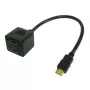 Techly ICOC-HDMI-F-002 kabel HDMI 0,3 m HDMI Typ A (Standard) 2 x HDMI Typ A (Standard) Czarny