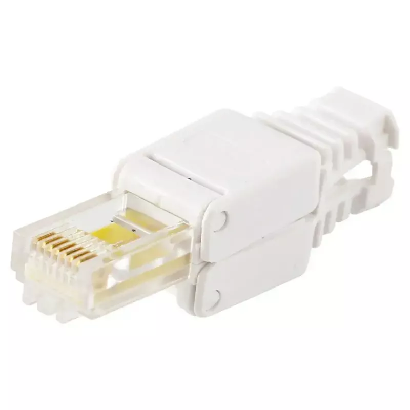 Złącze przewodów LOGON TWP8P8TP RJ-45 Cat5e, przezroczysty/biały/żółty, opakowanie 10 szt.