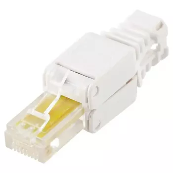 Złącze przewodów LOGON TWP8P8TP RJ-45 Cat5e, przezroczysty/biały/żółty, opakowanie 10 szt.