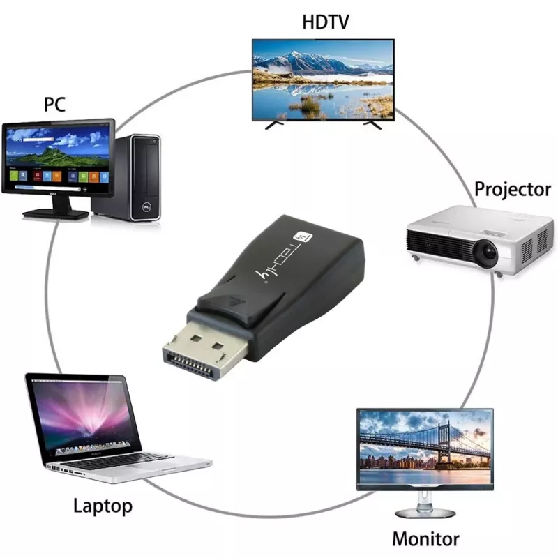 Przejściówka DisplayPort na VGA Techly IADAP-DSP-230T