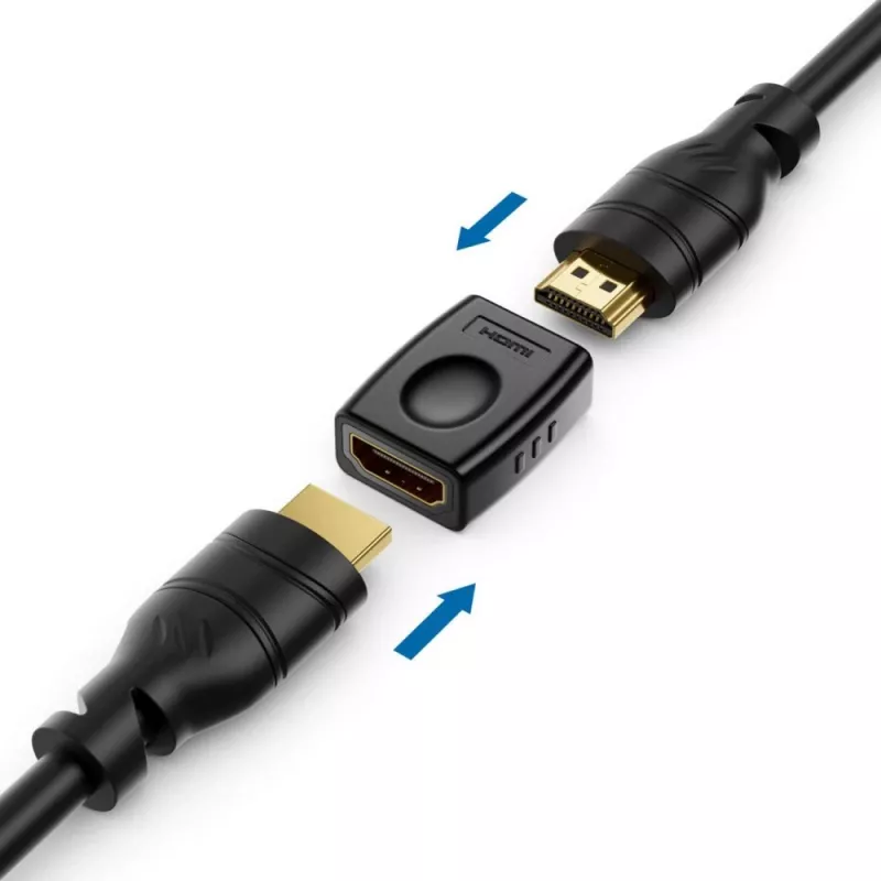 adapter złącza kabla Techly IADAP-HDMI-F/F Czarny