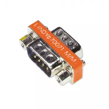 Mini przejściówka złącza 9-pin D męski/męski Lindy 70071