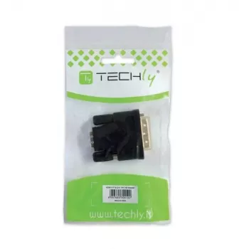 Adapter Techly DVI na analogowe VGA żeński/męski IADAP DVI-9100, VGA, DVI-I, czarny