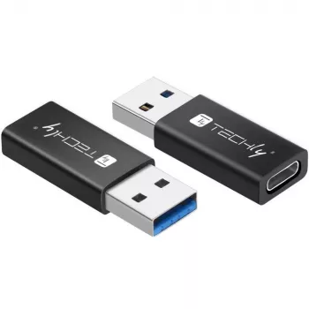 Adapter USB Techly IADAP USB3-AFT USB A na USB C Czarny