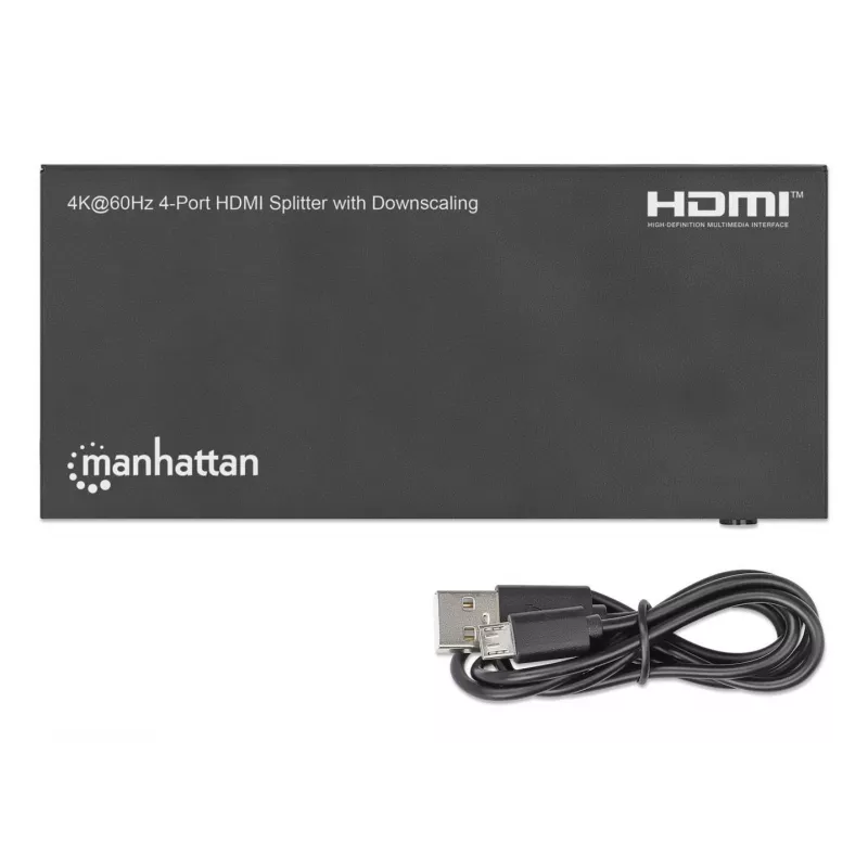 Rozdzielacz HDMI Manhattan 4-portowy 4K@60Hz z downscalingiem