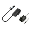 Adapter Conceptronic ABBY21B USB 3.0 SATA z zasilaczem, dyski 2,5 cala/3,5 cala SATA HDD/SSD, kabel 2-w-1 USB C/A