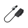 Adapter Conceptronic ABBY21B USB 3.0 SATA z zasilaczem, dyski 2,5 cala/3,5 cala SATA HDD/SSD, kabel 2-w-1 USB C/A