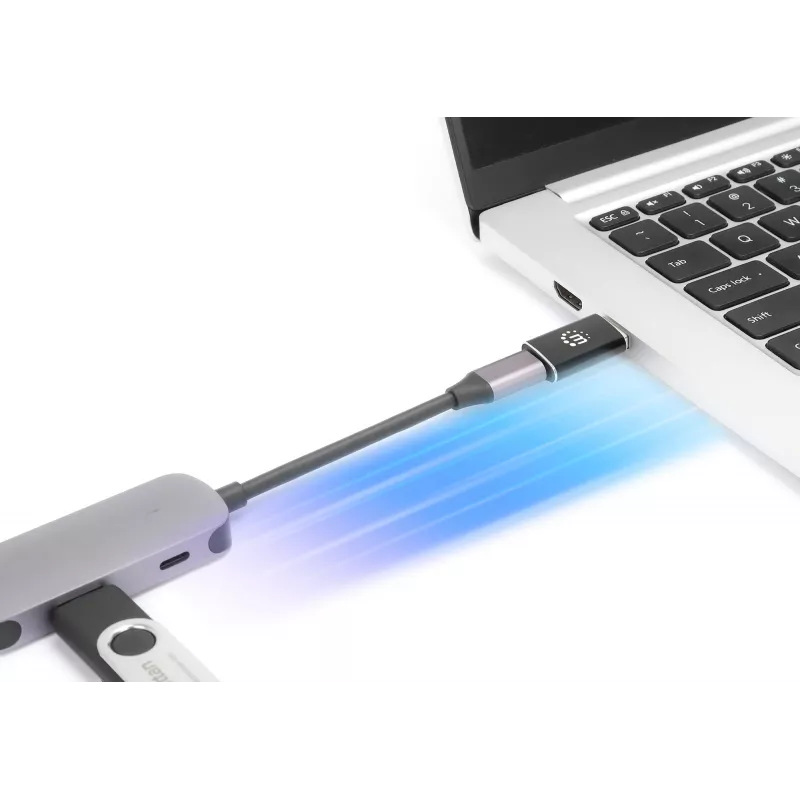 Manhattan Adapter USB-C na USB-A, żeński na męski, 10 Gb/s (USB 3.2 Gen2 aka USB 3.1), SuperSpeed+ USB, czarny, dożywotnia gwarancja