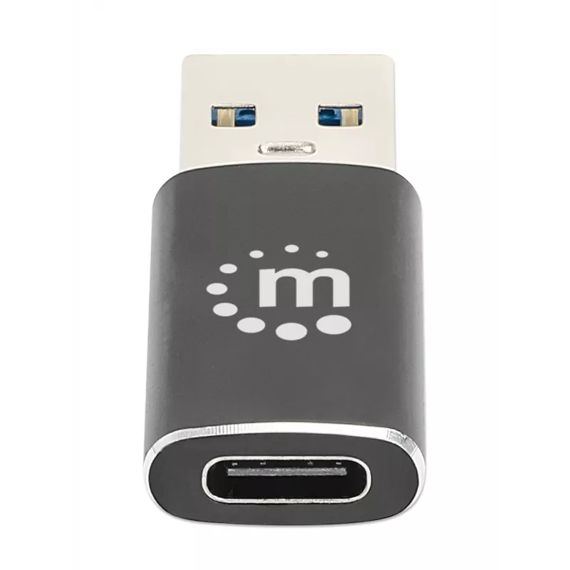 Manhattan Adapter USB-C na USB-A, żeński na męski, 10 Gb/s (USB 3.2 Gen2 aka USB 3.1), SuperSpeed+ USB, czarny, dożywotnia gwarancja