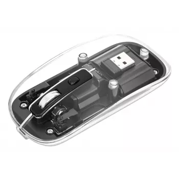 Mysz bezprzewodowa Manhattan Transparent ładowalna USB