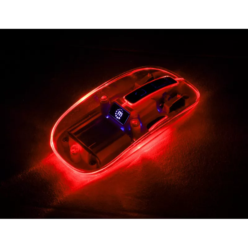 Mysz bezprzewodowa Manhattan Transparent ładowalna USB