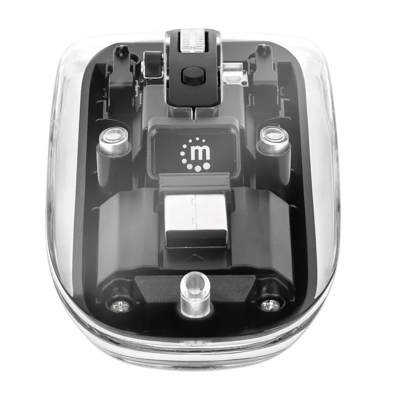 Mysz bezprzewodowa Manhattan Transparent ładowalna USB