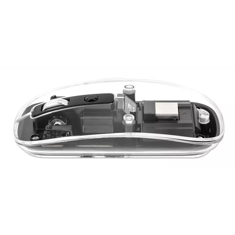 Mysz bezprzewodowa Manhattan Transparent ładowalna USB