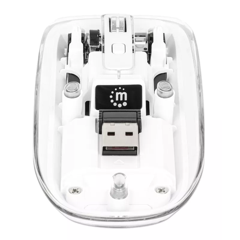 Mysz Manhattan przezroczysta ładowalna bezprzewodowa USB