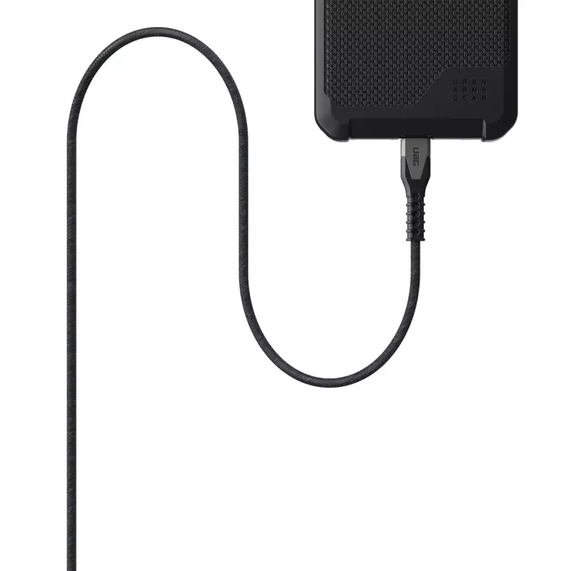 Kabel zasilający USB-C na USB-C EATON Urban Armor Gear Kevlar Core 1,5 m, USB 2.0, czarno-szary