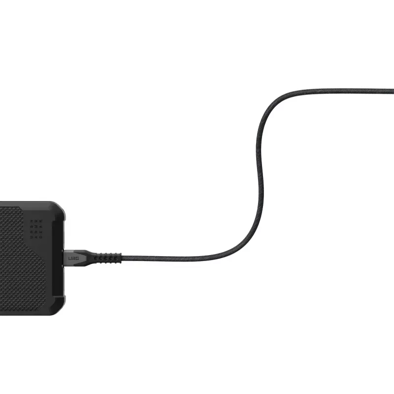 Kabel zasilający USB-C na USB-C EATON Urban Armor Gear Kevlar Core 1,5 m, USB 2.0, czarno-szary