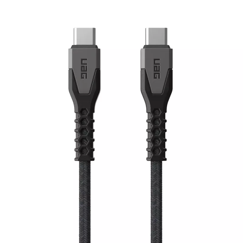Kabel zasilający USB-C na USB-C EATON Urban Armor Gear Kevlar Core 1,5 m, USB 2.0, czarno-szary
