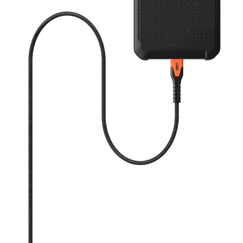 Kabel zasilający USB-C do USB-C Eaton 1,5 m — rdzeń Kevlar, USB 2.0, czarno-pomarańczowy
