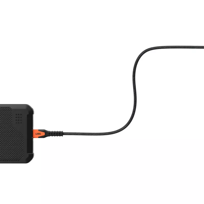 Kabel zasilający USB-C do USB-C Eaton 1,5 m — rdzeń Kevlar, USB 2.0, czarno-pomarańczowy