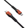 Kabel zasilający USB-C do USB-C Eaton 1,5 m — rdzeń Kevlar, USB 2.0, czarno-pomarańczowy