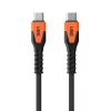 Kabel zasilający USB-C do USB-C Eaton 1,5 m — rdzeń Kevlar, USB 2.0, czarno-pomarańczowy