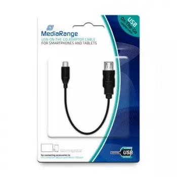 Kabel USB MediaRange MRCS168 0.2m Micro-USB B USB A Czarny