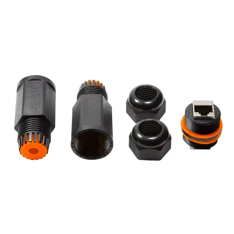 Złącze przewodowe LogiLink NP0081 2x RJ45 Czarny