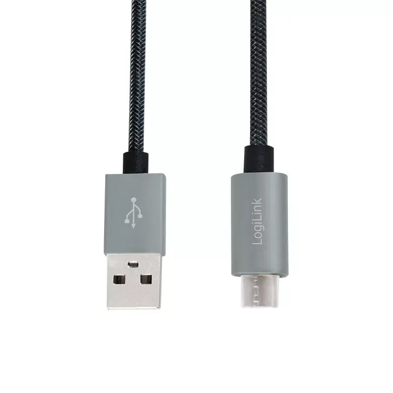 Kabel USB LogiLink CU0132 1m USB A Micro-USB A szary
