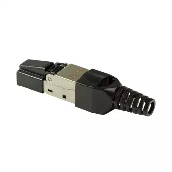 Złącze przewodowe LogiLink MP0044 RJ-45 Cat6a 0,5 m stal nierdzewna