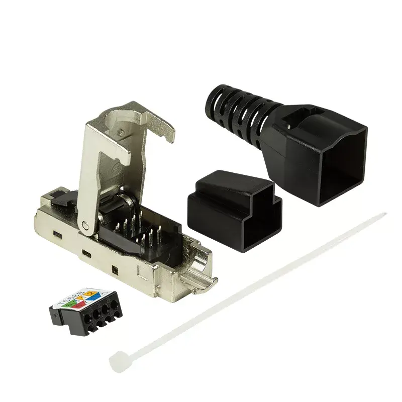 Złącze przewodowe LogiLink MP0044 RJ-45 Cat6a 0,5 m stal nierdzewna