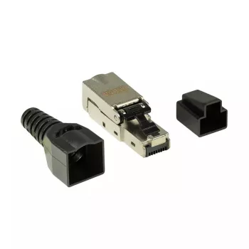 Złącze przewodowe LogiLink MP0044 RJ-45 Cat6a 0,5 m stal nierdzewna