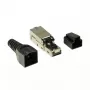Złącze przewodowe LogiLink MP0044 RJ-45 Cat6a 0,5 m stal nierdzewna