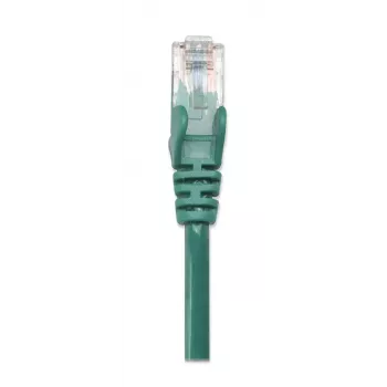Kabel krosowy sieciowy Intellinet, Cat5e, 0.5m, zielony, CCA, U/UTP, PVC, RJ45, pozłacane styki, bezzaczepowy, z osłoną, dożywotnia gwarancja