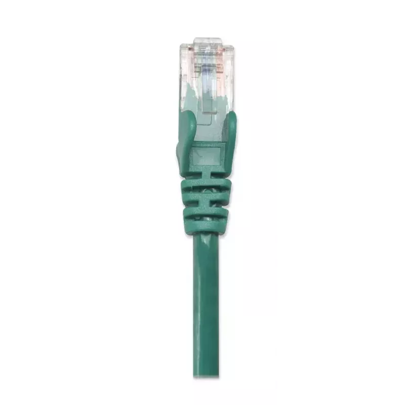 Kabel krosowy sieciowy Intellinet, Cat5e, 0.5m, zielony, CCA, U/UTP, PVC, RJ45, pozłacane styki, bezzaczepowy, z osłoną, dożywotnia gwarancja