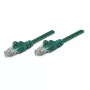 Kabel krosowy sieciowy Intellinet, Cat5e, 0.5m, zielony, CCA, U/UTP, PVC, RJ45, pozłacane styki, bezzaczepowy, z osłoną, dożywotnia gwarancja