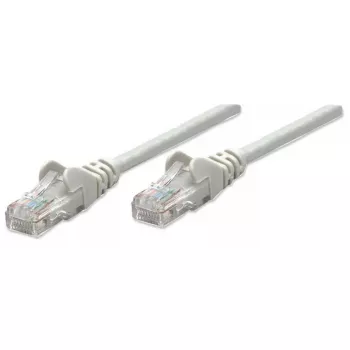 Kabel krosowy sieciowy Intellinet, Cat5e, 2 m, szary, CCA, U/UTP, PVC, RJ45, pozłacane styki, bezzaczepowy, z osłoną, dożywotnia gwarancja