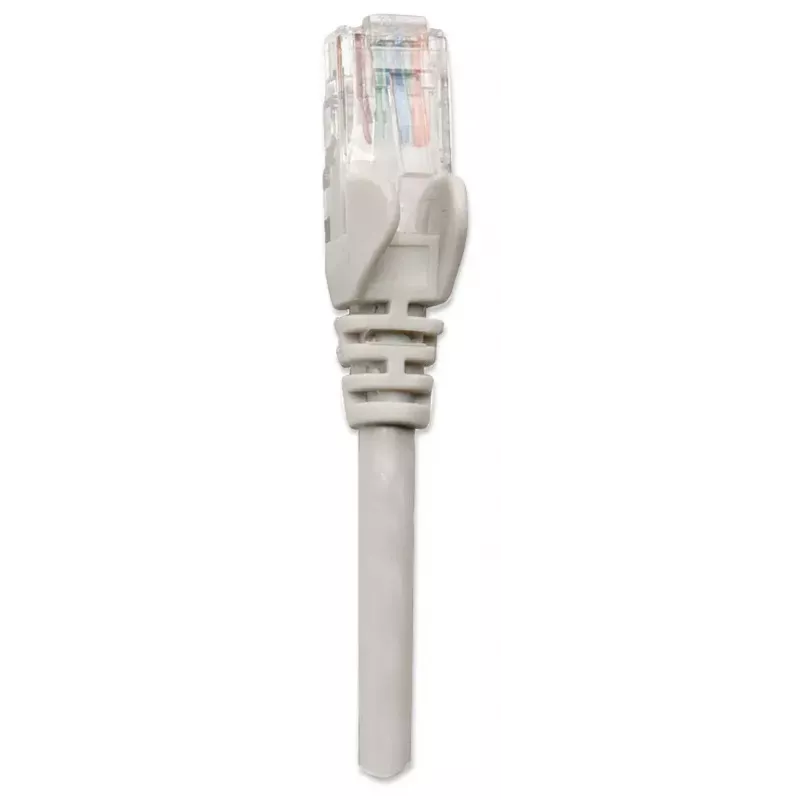 Intellinet sieciowy Patch kabel, Cat5e, 15m, Szary, CCA, U/UTP, PVC, RJ45, Pozłacane styki, Snagless, Booted, Dożywotnia gwarancja
