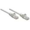 Intellinet sieciowy Patch kabel, Cat5e, 15m, Szary, CCA, U/UTP, PVC, RJ45, Pozłacane styki, Snagless, Booted, Dożywotnia gwarancja