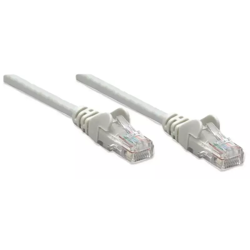 Intellinet sieciowy Patch kabel, Cat5e, 15m, Szary, CCA, U/UTP, PVC, RJ45, Pozłacane styki, Snagless, Booted, Dożywotnia gwarancja