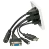Faceplate Lindy Multi AV 60220 HDMI VGA USB A 3,5 mm