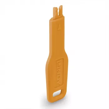 Lindy Klucz do blokady portu RJ45 pomarańczowy model 47896 — klucz zabezpieczający port RJ45 do blokad sieciowych