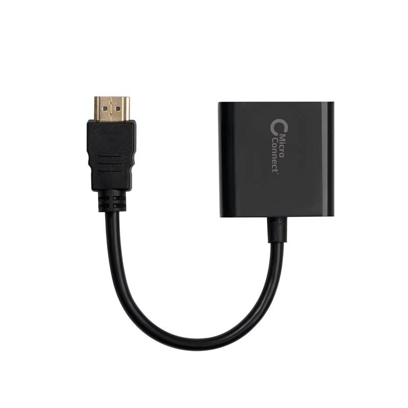Microconnect HDMVGA1B adapter kabla wideo 0,15 m HDMI typu A (standardowy) VGA (D-Sub) czarny