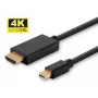 Adapter kabla wideo Microconnect MDPHDMI3B-4K 3 m Mini DisplayPort HDMI Typ A (Standardowy) Czarny