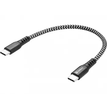 Kabel USB-C Sandberg Survivor 0,2 m 100 W czarno-biały