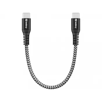 Kabel USB-C Sandberg Survivor 0,2 m 100 W czarno-biały