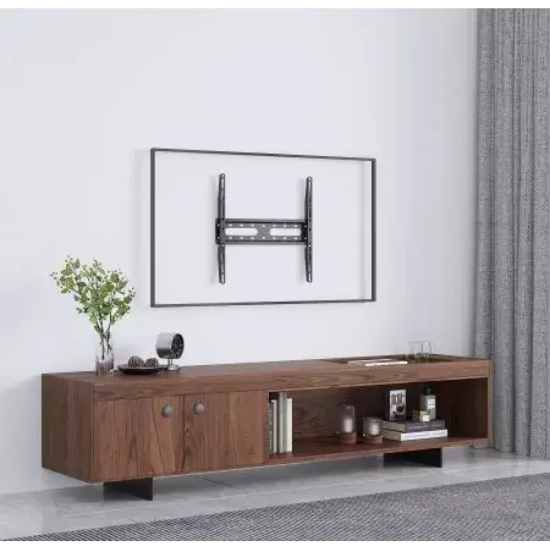Manhattan TV & Monitor Mount Wall Fixed Low Profile 1 screen 32-55 Czarny VESA 75x75 to 400x400mm Max 45kg