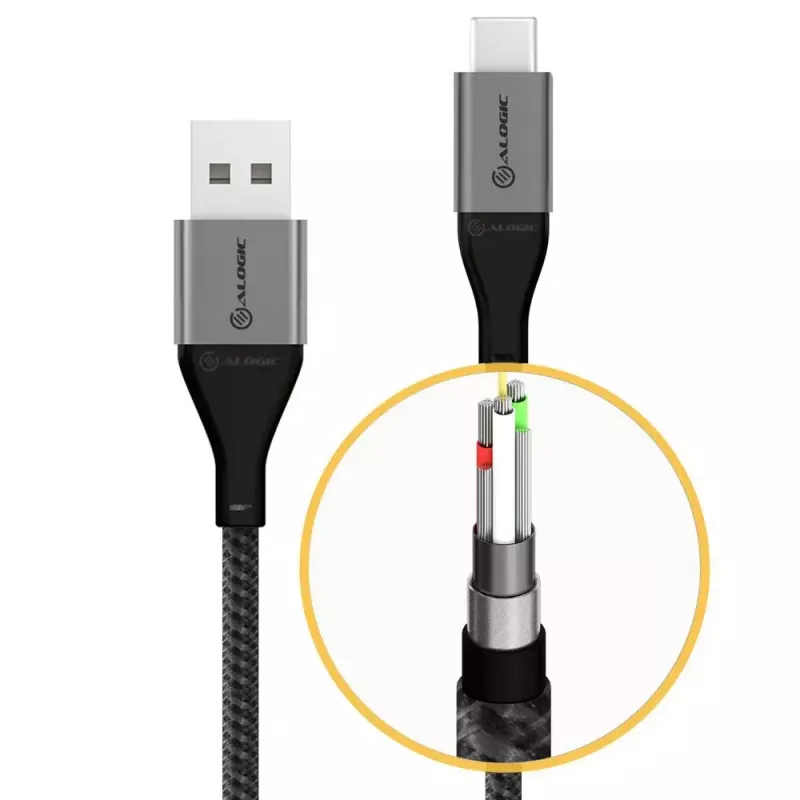 Kabel USB ALOGIC ULCA2030-SGR 0,3 m USB 2.0 szary
