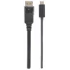 Kabel Manhattan USB-C na DisplayPort, 4K@60Hz, 1m, wtyk-wtyk, czarny, nie dwukierunkowy, trzy lata gwarancji, odpowiednik CDP2DP1MBD