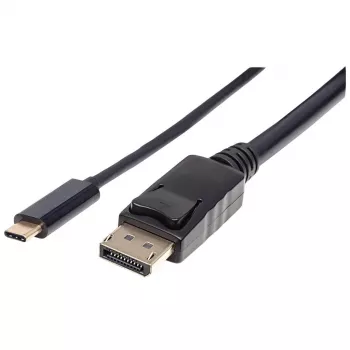Kabel Manhattan USB-C do DisplayPort, 4K@60Hz, 2m, męski na męski, czarny, nie dwukierunkowy, trzyletnia gwarancja, odpowiednik CDP2DP2MBD