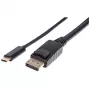Kabel Manhattan USB-C do DisplayPort, 4K@60Hz, 2m, męski na męski, czarny, nie dwukierunkowy, trzyletnia gwarancja, odpowiednik CDP2DP2MBD